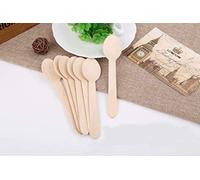 We Can Source It Ltd - Birchwood Disposable Dessert Spoons 140mm Cutlery Set - Eco-Friendly 100% Natural Biodegradable Fully Compostable Cutlery Set - Great for Parties BBQ Picnics Events - 100 Pack