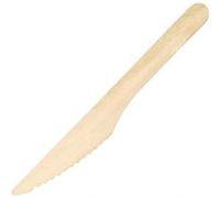 We Can Source It Ltd - Birchwood Disposable Knives 140mm Cutlery Set - Eco-Friendly Biodegradable Fully Compostable Cutlery Set - Great for Parties BBQ Picnics and Events - Pack of 100
