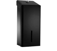 We Can Source It Ltd - Black C21 Bulk Pack Toilet Tissue Dispenser - 304L Stainless Steel Lockable Commercial Toilet Paper Holder with View Window - Slim Wall Mounted Metal Tissue Unit for Washrooms