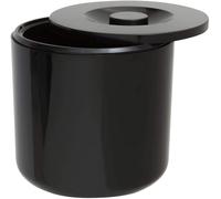 We Can Source It Ltd - Black Plastic Ice Bucket with Lid and Double-Wall Design - Bar and Pub Ice Cooler for Parties - Durable Lightweight Construction - Keeps Ice Fresh and Ready - 4ltr/7pt(Round)