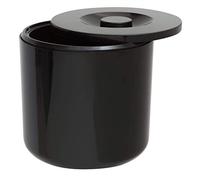 We Can Source It Ltd - Black Plastic Ice Bucket with Lid and Double-Wall Design - Bar and Pub Ice Cooler for Parties - Durable Lightweight Construction - Keeps Ice Fresh and Ready - 4ltr/7pt(Round)