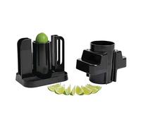 We Can Source It Ltd - Black Plastic Lemon/Lime Wedger Lemon Slicer Fruit Cutter with Stainless Steel Blades - Ideal for Bars, Pubs, Home Kitchens