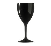 We Can Source It Ltd - Black Polycarbonate Wine Glasses 11oz with Break-Resistant Design - Ideal for Bars, Parties and Outdoor Events - Durable Reusable Drinkware for Daily Use - Pack of 4