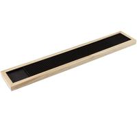We Can Source It Ltd - Black Rubber Bar Mat - Trim Runner Pub Drink 24" x 4" (Wooden Frame, 24" x 4")