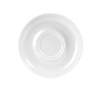 We Can Source It Ltd Blanco Coffee Tea Mug Saucer 15cm Pack of 6 Beverage Plate for Cafes Bistro Counters Guest Spaces Kitchen Tables Drink Display Hot Coffee Tea Pastries Desserts Daily Serving