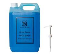 We Can Source It Ltd - Body Wash Ocean Cleanse by Syson & Ball with 30ml Pelican Dosing Pump - Gentle Natural Body Cleanser for All Skin Types - Ideal for Home, Spa and Professional Use - 5 Litre