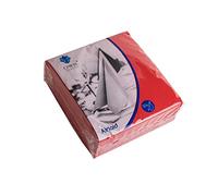 We Can Source It Ltd - Bright Red Paper Napkins 40cm 4 Fold with Soft Linen Feel - Luxury Table Napkins for Dining, Weddings and Events - Strong and Absorbent Design - 50 Napkin (1 Packs)