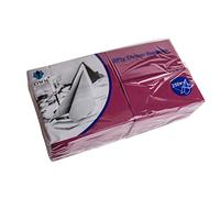 We Can Source It Ltd - Burgundy Red 40cm 2-Ply Paper Napkins - Absorbent Dinner Serviettes with 8-Fold Rectangular Design - Ideal for Catering, and Events - Strong and Disposable - 250 Napkins (1Pack)