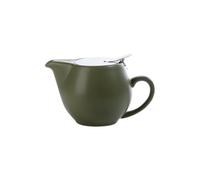We Can Source It Ltd Ceramic Teapot 350ml Pack of 6, Porcelain Pine Tea Pot, 12.25oz Small Teapot for Loose Leaf & Tea Bags for Home, Café & Restaurant Use - Dishwasher Safe