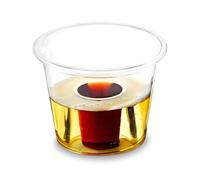We Can Source It Ltd - Clear Plastic Jagerbomb Shot Glasses 25ml CE Shot with 60ml Chaser - Strong Reusable Party Glasses with Dual Chamber Design - Ideal for Bars, Clubs and Events - Pack of 100