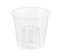 We Can Source It Ltd - Clear Plastic Jagerbomb Shot Glasses 25ml CE Shot with 60ml Chaser - Strong Reusable Party Glasses with Dual Chamber Design - Ideal for Bars, Clubs and Events - Pack of 50