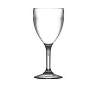 We Can Source It Ltd - 9oz Elite Polycarbonate Wine Glass - Classic U-Shape Virtually Unbreakable Clear Plastic Glass - Fade Resistant Reusable Drinkware for Home, Bars and Outdoor Events - Pack of 1