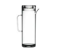 We Can Source It Ltd - Clear Polycarbonate Elite 1.7 Litre 3 Pint Tall Jug with Lid, Reusable Virtually Unbreakable Drinks Pitcher for Bars, Restaurants, Catering, Home and Outdoor - Pack of 2