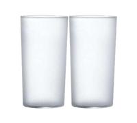 We Can Source It Ltd - Clear Polycarbonate Elite Frosted Effect Hiball Glasses 283ml - Virtually Unbreakable Prosecco & Champagne Flutes - Reusable Wine Glass for Bar, Restaurants, Events - Pack of 24
