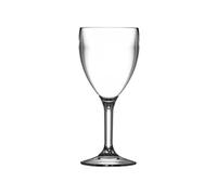 We Can Source It Ltd - Clear Polycarbonate Wine Glass 9oz - Classic U-Shape Virtually Unbreakable Plastic Glasses - Fade Resistant Reusable Drinkware for Home, Bars, Restaurants and Events - Pack of 6