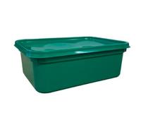 We Can Source It Ltd - Colour Code Plastic Rectangular Ice Cream Containers & Lids - Food Storage For Kitchen 2L Size-Green - Pack of 40