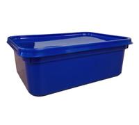 We Can Source It Ltd - Colour Code Plastic Rectangular Ice Cream Containers & Lids - Food Storage For Kitchen 2L Size-Blue - Pack of 60