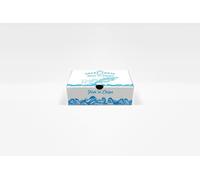 We Can Source It Ltd - Corrugated Card Fish and Chips Takeaway Small Boxes 142x160x50mm with Printed Design - Ideal for Takeout, Fast Food, Restaurants - Disposable, Sturdy and Easy to Use - 100 Boxes