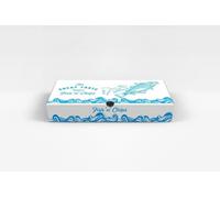 We Can Source It Ltd - Corrugated Card Fish and Chips Takeaway Small Boxes 142x310x50mm with Printed Design - Ideal for Takeout, Fast Food, Restaurants - Disposable, Sturdy and Easy to Use - 500 Boxes