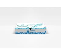 We Can Source It Ltd - Corrugated Card Fish and Chips Takeaway Small Boxes 155x260x52mm with Printed Design - Ideal for Takeout, Fast Food, Restaurants - Disposable, Sturdy and Easy to Use - 200 Boxes
