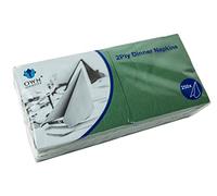 We Can Source It Ltd - Dark Green 40cm 2-Ply Paper Napkins - Absorbent Dinner Serviettes with 4-Fold Square Design - Ideal for Catering, and Events - Strong and Disposable - 2000 Napkins (8Pack)