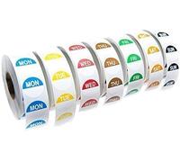 We Can Source It Ltd - Day Dot Food Label Dispenser with 7 Rolls of 1000 - 20mm Removable Safety Labels for Food Rotation - EHO Approved & Freezer Safe, Removable Adhesive