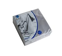 We Can Source It Ltd - Disposable Airlaid Napkins | 40cm 8 Fold | Linen Feel Luxury Feel Paper - Grey - 200 Napkins (4 Packs)
