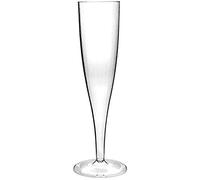 We Can Source It Ltd - Disposable One-Piece Crystal Clear Plastic Champagne Flutes/Glasses 180ml | UK Made | CE Marked (50)