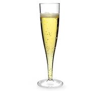 We Can Source It Ltd - Disposable One-Piece Crystal Clear Plastic Champagne Flutes/Glasses 180ml | UK Made | CE Marked (200)