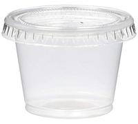 We Can Source It Ltd - Disposable Plastic Sauce and Chutney Containers 4oz with Leak Proof Lids - Vodka, Rum, Jelly Shot & Dessert Cups - Ideal for Dinners, Takeaway and Catering - Pack of 1000