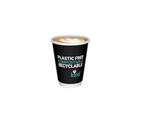 We Can Source It Ltd - Double Wall Paper Cups 12oz with Bagasse Fibre Lids - Plastic Free Hot Drink Cups for Coffee, Tea & Chocolate - Durable, Leak Resistant and Recyclable Design - Pack of 1000
