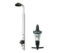 We Can Source It Ltd - Durable Black 1 × 25 ml Solo Bar Optic Spirit Measures with 1-Bottle Wall Mount Bracket - Heavy-Duty, Accurate Pour, For 70 cl-1 L Bottles, Compact Bar or Home Use, Fast Setup