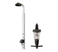 We Can Source It Ltd - Durable Black 1 × 35 ml Solo Bar Optic Spirit Measures with 1-Bottle Wall Mount Bracket - Heavy-Duty, Accurate Pour, For 70 cl-1 L Bottles, Compact Bar or Home Use, Fast Setup