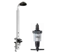 We Can Source It Ltd - Durable Black 1 × 50 ml Solo Bar Optic Spirit Measures with 1-Bottle Wall Mount Bracket - Heavy-Duty, Accurate Pour, For 70 cl-1 L Bottles, Compact Bar or Home Use, Fast Setup