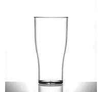 We Can Source It Ltd - Elite Polycarbonate Tulip Pint Glasses 20oz - Reusable Clear Drinkware - Break-Resistant, Lightweight Tulip Shape Design for Beer, Cider, Soft Drinks - Pack of 12