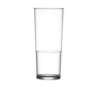 We Can Source It Ltd - Elite Virtually Unbreakable Polycarbonate Glass - Reusable Stackable HiBall Glasses - 14oz/400ml Drinkware Beverage Glass- Pack of 4
