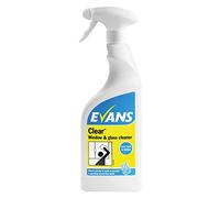 We Can Source It Ltd - Evans Clear - Window and Glass Cleaner - Easy and Quick 750ml Kitchen and Bathroom Grime Cleaner