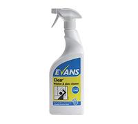 We Can Source It Ltd - Evans Clear - Window and Glass Cleaner - Easy and Quick 750ml Kitchen and Bathroom Grime Cleaner, Pack of 6