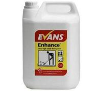 We Can Source It Ltd - Evans Vanodine Enhance Ultra High Solids Floor Polish, 5L Wet Look Floor Polish
