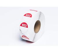 We Can Source It Ltd Food Label Day Dots Refills Roll of 1000 | Food Hygiene Day Labels, Food Rotation Labels Sold in Individual Handy Dispenser cartons (Red)
