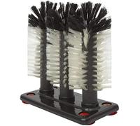 We Can Source It Ltd - Glass Washer Brush Cleaner Bristle Brush with Suction Base | 3 Brush Heads for Beer Cup, Long Leg Cup, Wine Glass and Bar Kitchen Sink Home Tools