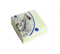 We Can Source It Ltd - Ivory-Cream Paper Napkins 40cm 4 Fold with Soft Linen Feel - Luxury Table Napkins for Dining, Weddings and Events - Strong and Absorbent Design - 50 Napkin (1 Packs)