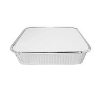 We Can Source It Ltd - Large Aluminium Foil Food Containers 9x9x2 Complete with Lids - 50 Pack