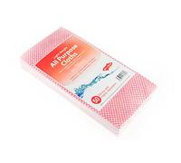 We Can Source It Ltd - Lightweight Synthetic Red Cloths 60 x 30cm - Reusable All Purpose Cleaning Cloths - Highly Absorbent Commercial Dish Cloth for Kitchen & Catering - "J Cloth Type" (Pack of 50)