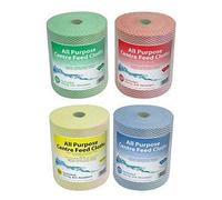 We Can Source It Ltd - Multi Colour Center Feed Cloth 350 Sheets with 40GSM Perforated Wipes - Strong and Absorbent Multi-Purpose Cleaning Roll - Ideal for Kitchen and Workplace Surfaces - 1 Roll