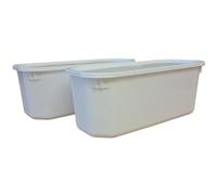 We Can Source It Ltd Napoli Container with Lid White - Pack of 10