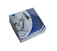 We Can Source It Ltd - Navy Blue Paper Napkins 40cm 8 Fold with Soft Linen Feel - Luxury Table Napkins for Dining, Weddings and Events - Strong and Absorbent Design - 50 Napkin (1 Packs)