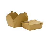 We Can Source It Ltd - No 8 (49oz) - Kraft Food Box Greaseproof Lunch Noodles Salad Rice Pasta - Fully Compostable, Biodegradable and Eco-Friendly - Takeaway (100)