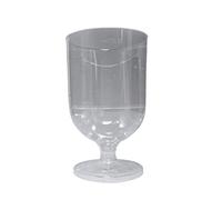 We Can Source It Ltd - One-Piece Plastic Wine Glasses 125ml & 175ml with Clear Serving Design - Ideal for Parties, Events and Catering - Strong Build for Drinks Service - Pack of 20