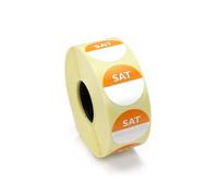 We Can Source It Ltd - Orange Food Label Day Dots Refills - Round Food Hygiene and Rotation Stickers for Kitchens, Cafés, Restaurants - Handy Dispenser Box for Easy Use - Pack of 1000
